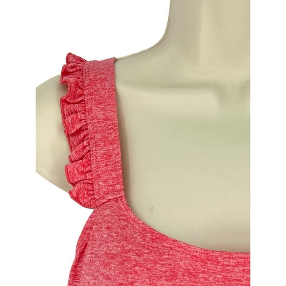 Thrive Societe Romper Heather Coral Reef Ruffle Strap Pockets Casual Size S NWT - Picture 13 of 16